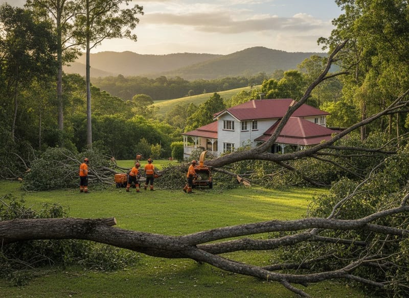 Storm Damage Tree Removal performed by Southern Highlands Arborist in the Southern Highlands